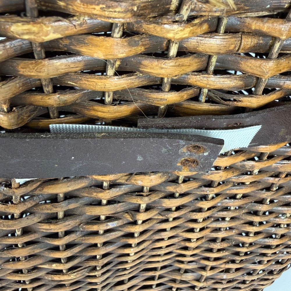 Vtg/antique Adirondack Trapper Pack Basket Woven Rustic Lodge Decor 16" - Picture 12 of 16